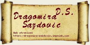 Dragomira Sazdović vizit kartica